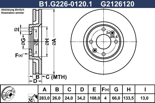 Galfer B1.G226-0120.1 - Disc frana aaoparts.ro
