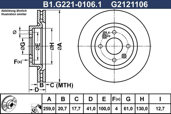 Galfer B1.G221-0106.1 - Disc frana aaoparts.ro