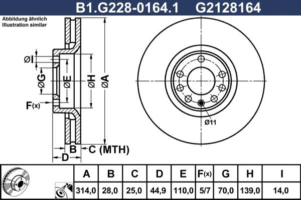 Galfer B1.G228-0164.1 - Disc frana aaoparts.ro