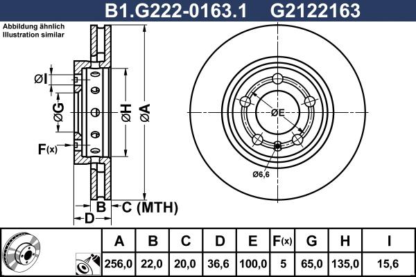Galfer B1.G222-0163.1 - Disc frana aaoparts.ro