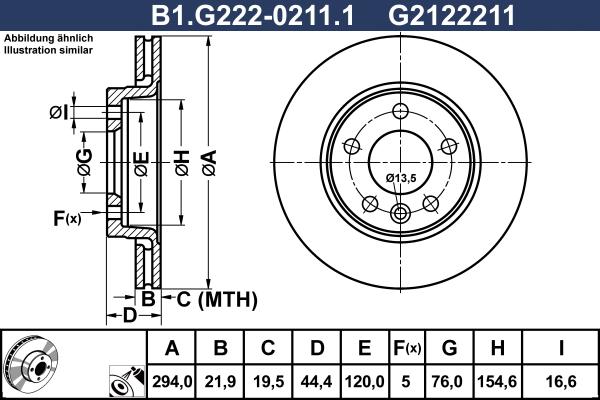 Galfer B1.G222-0211.1 - Disc frana aaoparts.ro