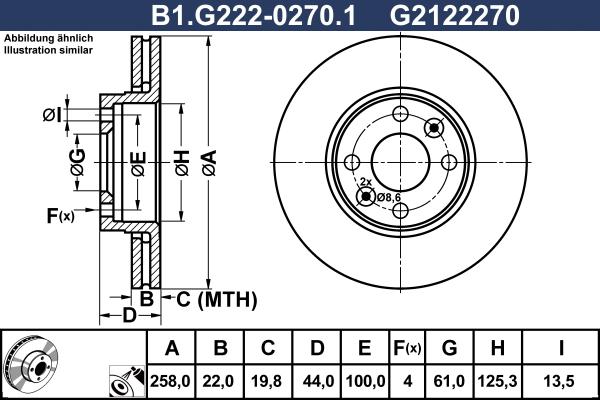 Galfer B1.G222-0270.1 - Disc frana aaoparts.ro