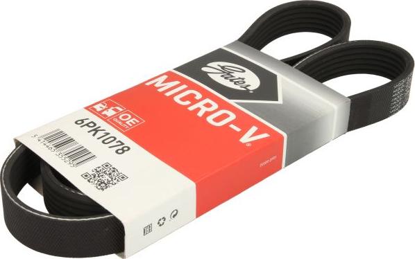 GATES 6PK1078 - Curea transmisie cu caneluri aaoparts.ro