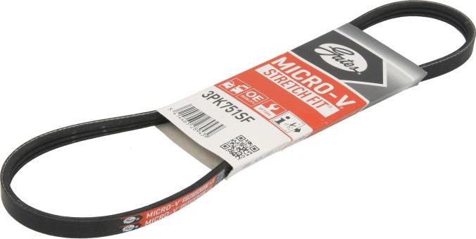 GATES 3PK751SF - Curea transmisie cu caneluri aaoparts.ro
