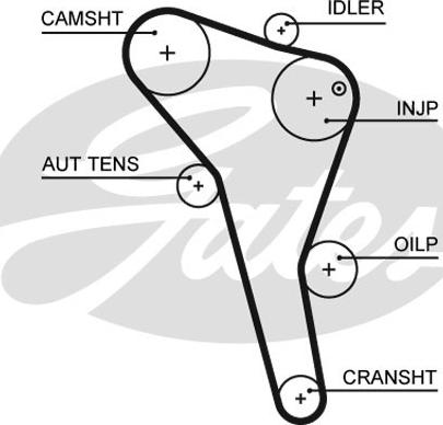 Gates K015622XS - Set curea de distributie aaoparts.ro