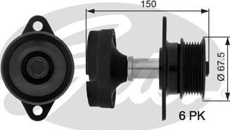 Gates OAP7045 - Fulie, alternator aaoparts.ro