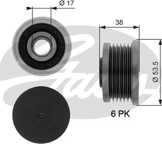 Gates OAP7081 - Fulie, alternator aaoparts.ro