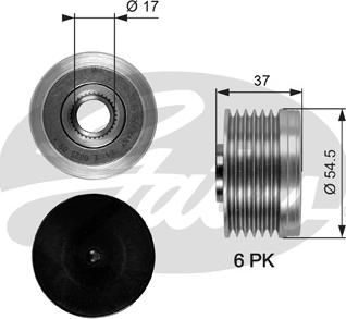 Gates OAP7034 - Fulie, alternator aaoparts.ro