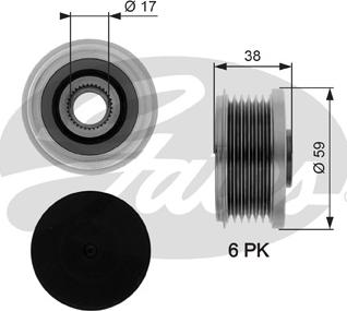 Gates OAP7077 - Fulie, alternator aaoparts.ro