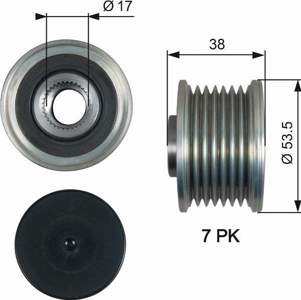 GATES OAP7190 - Fulie, alternator aaoparts.ro