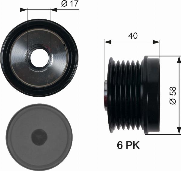 GATES OAP7158 - Fulie, alternator aaoparts.ro