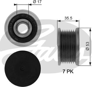 Gates OAP7110 - Fulie, alternator aaoparts.ro