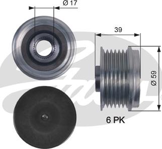 Gates OAP7113 - Fulie, alternator aaoparts.ro