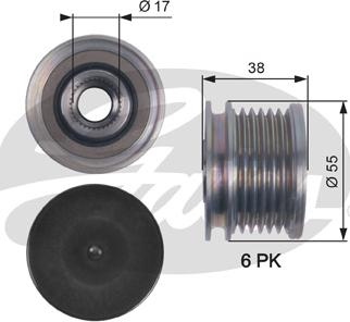 GATES OAP7124 - Fulie, alternator aaoparts.ro