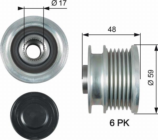 GATES OAP7178 - Fulie, alternator aaoparts.ro