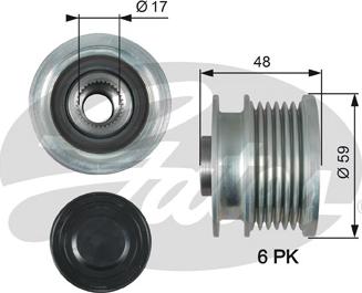 Gates OAP7178 - Fulie, alternator aaoparts.ro