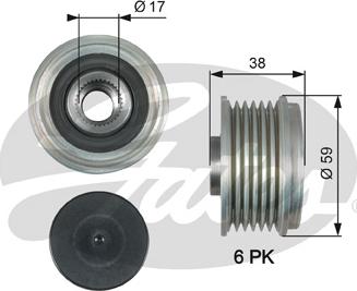 Gates OAP7177 - Fulie, alternator aaoparts.ro