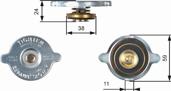 GATES RC106 - Buson,radiator aaoparts.ro