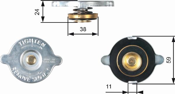 GATES RC107 - Buson,radiator aaoparts.ro