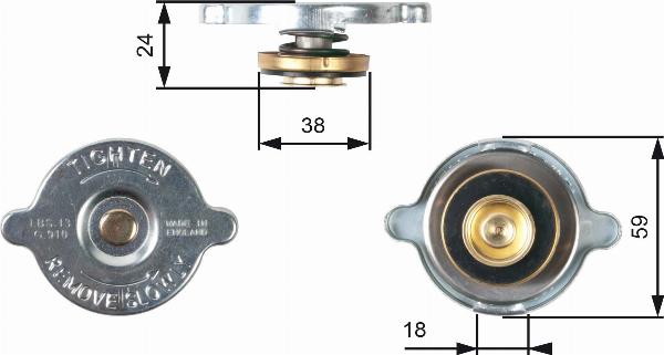 GATES RC115 - Buson,radiator aaoparts.ro