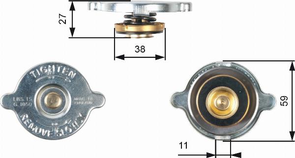 GATES RC116 - Buson,radiator aaoparts.ro