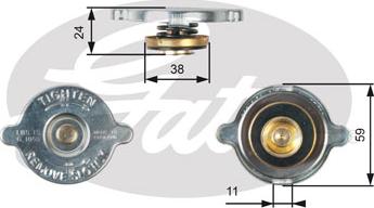 GATES RC116 - Buson,radiator aaoparts.ro