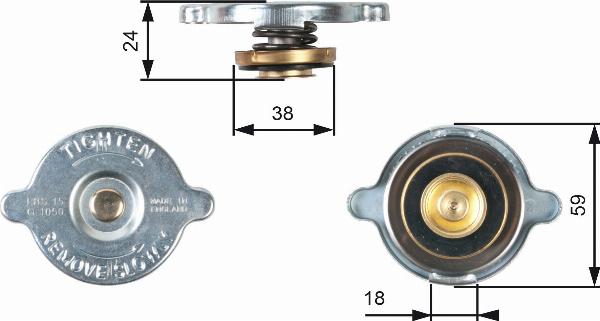GATES RC113 - Buson,radiator aaoparts.ro