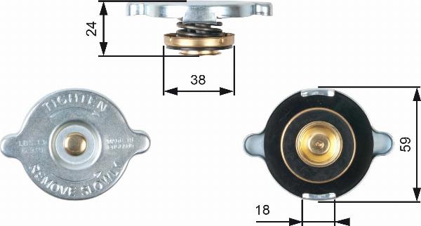 GATES RC112 - Buson,radiator aaoparts.ro