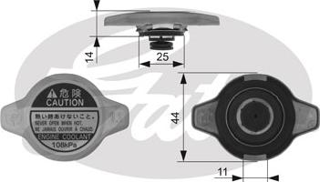 GATES RC134 - Buson,radiator aaoparts.ro