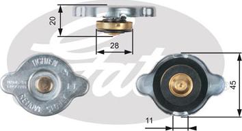 GATES RC133 - Buson,radiator aaoparts.ro