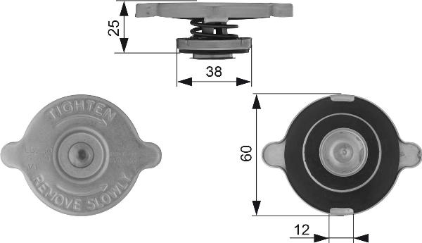 GATES RC132 - Buson,radiator aaoparts.ro
