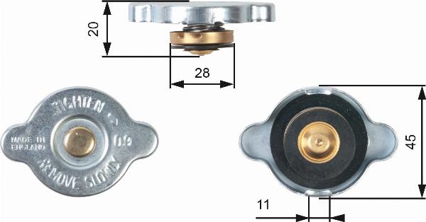 GATES RC124 - Buson,radiator aaoparts.ro