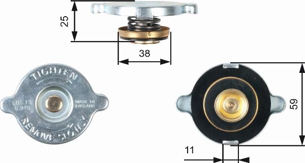 GATES RC122 - Buson,radiator aaoparts.ro