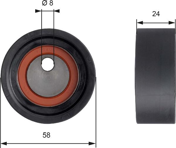 GATES T41064 - Rola intinzator,curea distributie aaoparts.ro