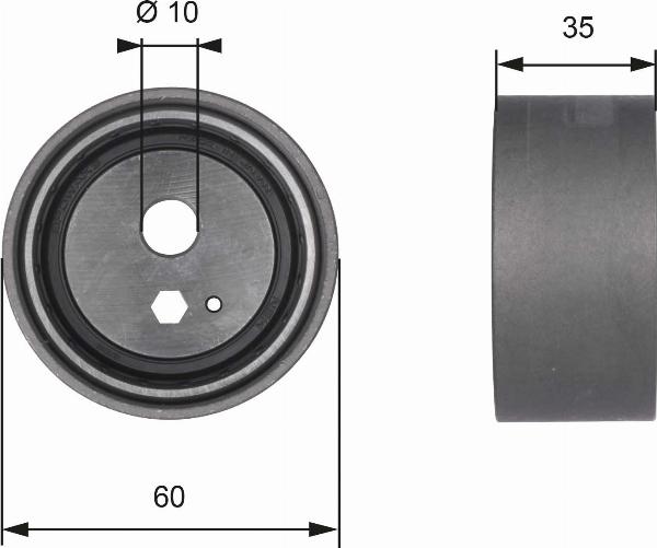 GATES T41189 - Rola intinzator,curea distributie aaoparts.ro