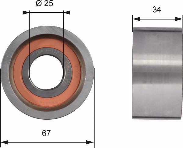 GATES T41178 - Rola ghidare / conducere, curea distributie aaoparts.ro