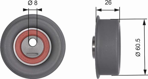GATES T41253 - Rola intinzator,curea distributie aaoparts.ro