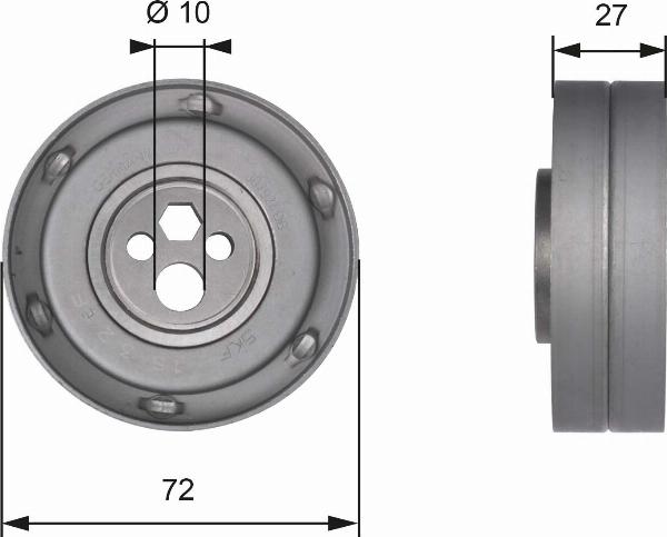 GATES T41216 - Rola intinzator,curea distributie aaoparts.ro