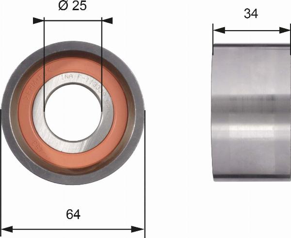 GATES T41234 - Rola intinzator,curea distributie aaoparts.ro