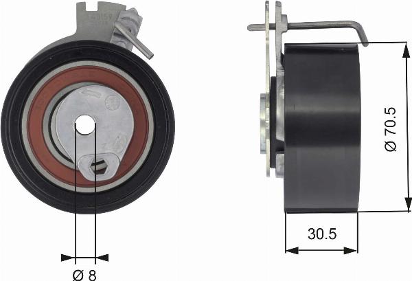 GATES T43159 - Rola intinzator,curea distributie aaoparts.ro