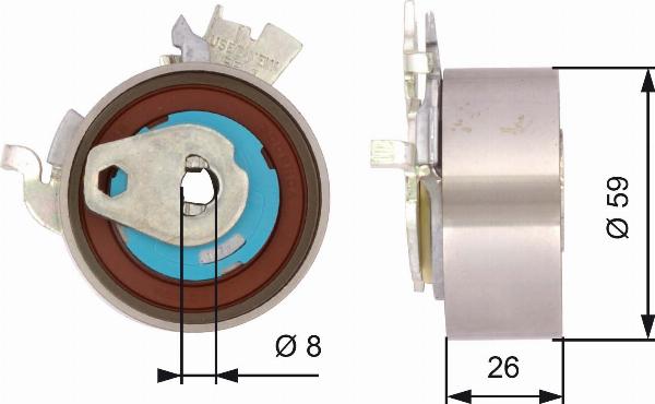 GATES T43154 - Rola intinzator,curea distributie aaoparts.ro
