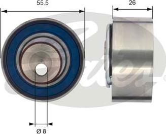 Gates T43156 - Rola intinzator,curea distributie aaoparts.ro