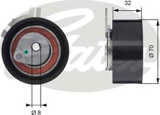GATES T43117 - Rola intinzator,curea distributie aaoparts.ro