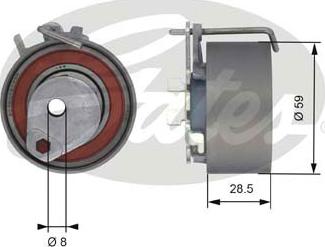 Gates T43126 - Rola intinzator,curea distributie aaoparts.ro