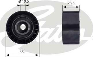 Gates T42036 - Rola ghidare / conducere, curea distributie aaoparts.ro