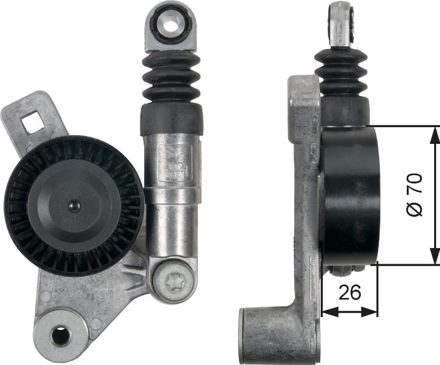 GATES T39132 - Intinzator curea, curea distributie aaoparts.ro