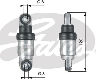 Gates T39215 - Amortizor vibratii, curea transmisie cu caneluri aaoparts.ro