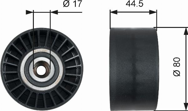 GATES T36509 - Rola ghidare / conducere, curea transmisie aaoparts.ro