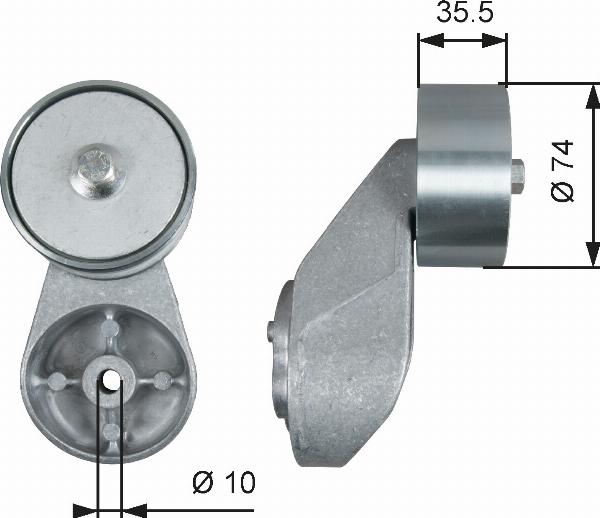 GATES T36501 - Rola ghidare / conducere, curea transmisie aaoparts.ro