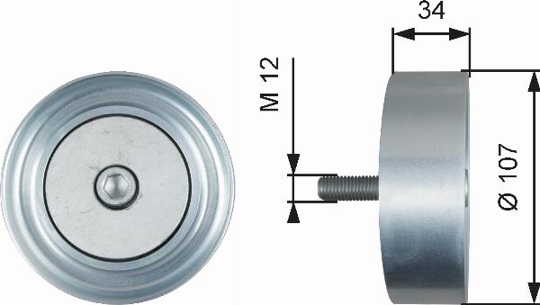GATES T36515 - Rola ghidare / conducere, curea transmisie aaoparts.ro